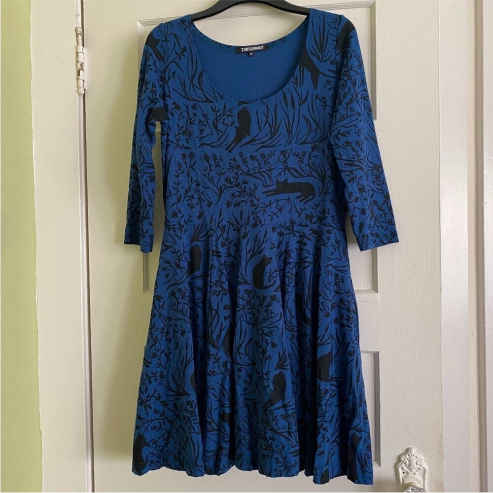 Blue Patterned Dress - image 1